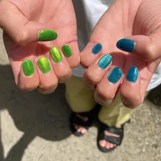 ショート カラー パーマ ヘアアレンジ ネイル マツエク・マツパ アイブロウ Lofinails ちひろのネイルデザイン