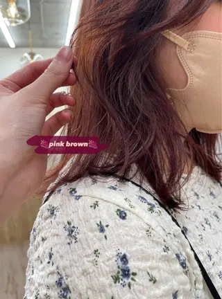 ミディアム カラー メンズ サキ🎀 /まゆげとまつげのマツエク・マツパデザイン