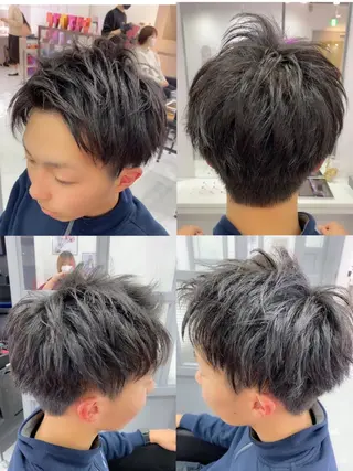 ショート カラー パーマ ヘアアレンジ 🔥メンズパーマ特 化🔥渡辺一翔🔥のヘアスタイル