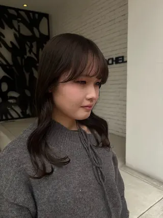 カラー 玲音/ストレート/ 暖色カラー/大阪のヘアスタイル