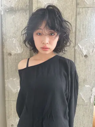 ショート パーマ 垢抜けボブ/SAHO /OAK溝の口のヘアスタイル