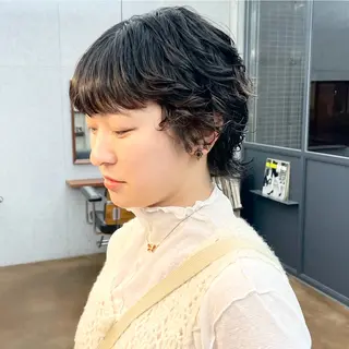 ショート パーマ ✂︎ウルフ・ショート ✂︎MIKUNIのヘアスタイル