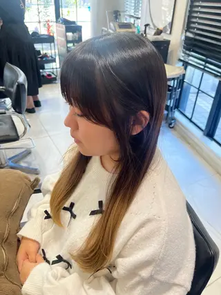 ロング ナミ🩶暗髪/暖色 ❤️/透明感/縮毛のヘアスタイル