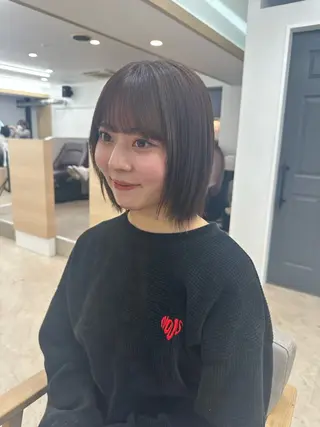 ショート momo🐶韓国ヘア /艶カラー/レイヤーのヘアスタイル