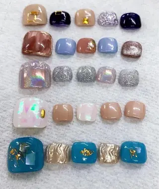 ネイル I-nailロング /ワンホン/キラキラのネイルデザイン