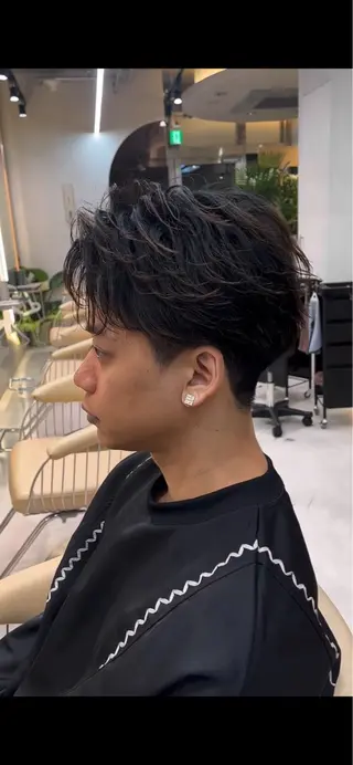 ショート パーマ ヘアアレンジ メンズ 久米 春輝のヘアスタイル