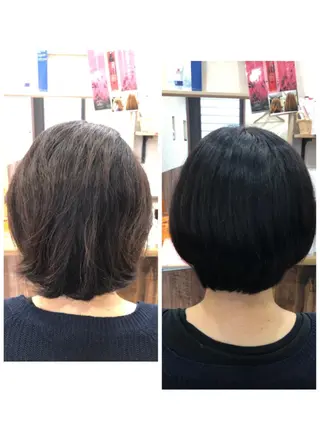ショート カラー 青木 恵のヘアスタイル