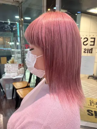 ミディアム カラー 💖デザインカラー/ タダ ハナカ💖のヘアスタイル