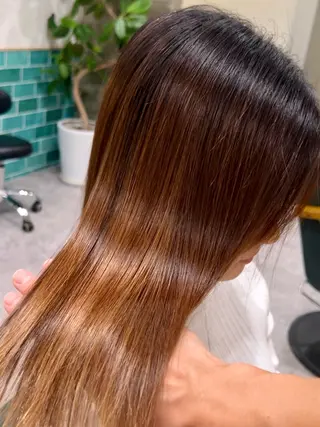 セミロング ブリーチ/ストレート ダブルカラーtetoのヘアスタイル