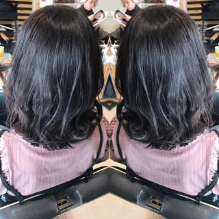 ミディアム カラー 大久保 隆蔵のヘアスタイル