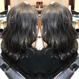 ミディアム カラー 大久保 隆蔵のヘアスタイル