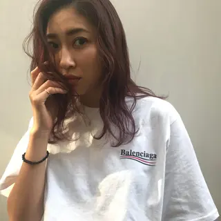 セミロング カラー 日々所属・谷 大地のヘアスタイル