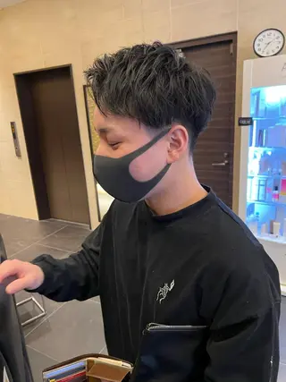 メンズ 福岡縮毛矯正✨️ ストレート 向井和輝のヘアスタイル