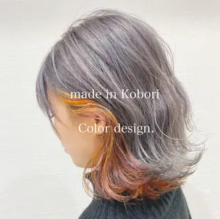 ミディアム カラー ANLY.meijijingumae所属・レイヤーカット/ 前髪顔周りカットのヘアスタイル