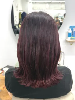 ミディアム ANNA🐾 艶カラー/水素カラーのヘアスタイル