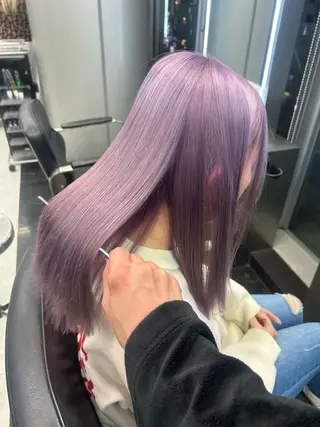 セミロング カラー ハイトーン /RYUUKI/栄のヘアスタイル