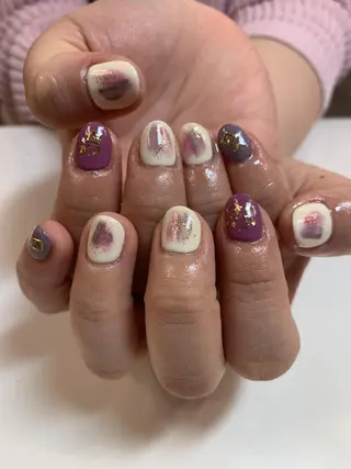 ネイル ネイルリボン 受付スタッフのネイルデザイン