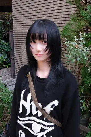 ミディアム カラー sunc所属・梅田l大人韓国ヘア レイヤー×艶カラーのヘアスタイル