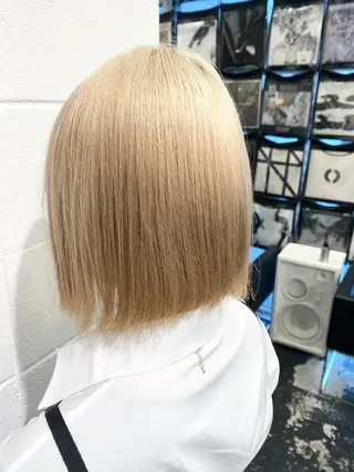 ショート カラー パーマ ヘアアレンジ メンズ nico TOKYO 渋谷所属・ブリーチ　ハイトーン 特化🌈フジタハルキのヘアスタイル