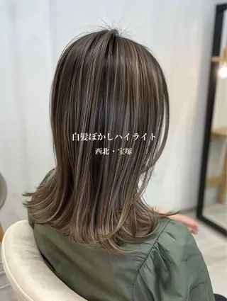 ミディアム カラー パーソナルカラー/ 似合わせ/山村さらのヘアスタイル