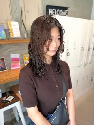 ミディアム パーマ HIKARIS 相川所属・ウチダ ユウヤのヘアスタイル