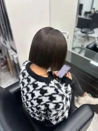 ミディアム カラー パドゥプロン あんずのヘアスタイル