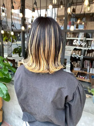 カラー スロウ（slow）所属・slow✂︎ 矢野芹奈のヘアスタイル