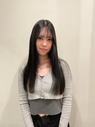 ロング カラー 渋谷 留菜のヘアスタイル