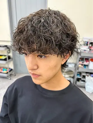 ショート パーマ メンズ メンズパーマ メンズ特化ryoのヘアスタイル