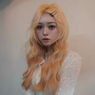 ロング カラー naito/ブリーチ /エクステ/縮毛のヘアスタイル