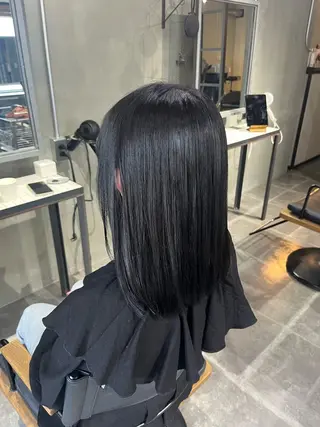 ミディアム カラー 透明感♥韓国ヘア HINAのヘアスタイル