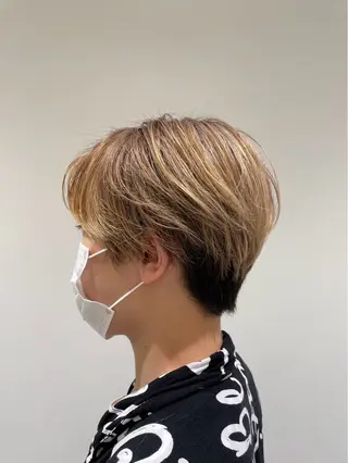 メンズ 【シャドウパーマ センターパート】義心のヘアスタイル