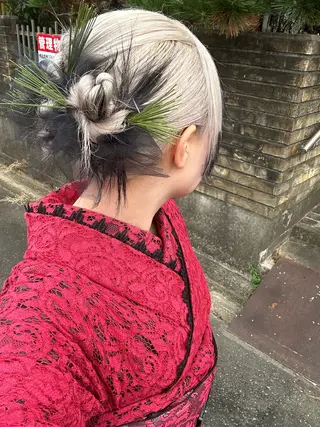 ヘアアレンジ さら/暖色/メンズ/ /デザインカラーのヘアスタイル