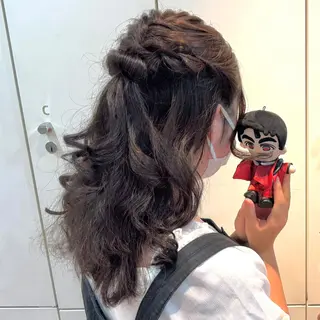 セミロング ヘアアレンジ ヘアメ🎀エクステ 🪽横浜/しほ🧸のヘアスタイル
