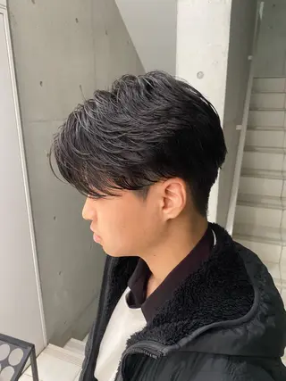 パーマ メンズ パーマ特化/フェザー パーマシャドウ/真生のヘアスタイル