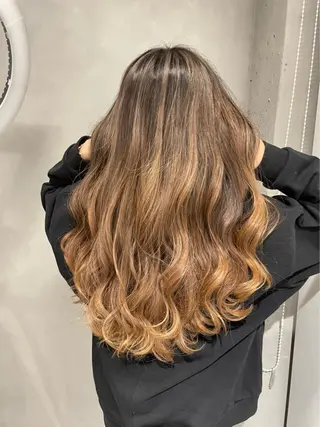 ロング カラー 髪質改善/縮毛矯正 レイヤー/松川匠のヘアスタイル