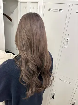 ロング カラー 長妻莉央/縮毛矯正 髪質改善カラーのヘアスタイル