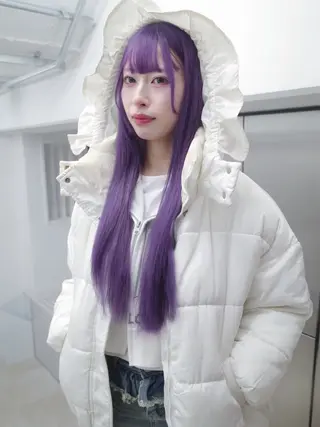 ロング カラー IDE AYANEのヘアスタイル