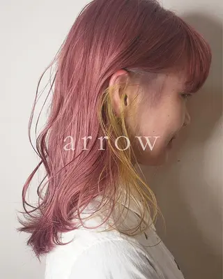 セミロング カラー arrow🖤 もえみのヘアスタイル