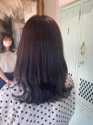 セミロング 透明感カラー/韓国 ヘア🩶yuri🩵のヘアスタイル