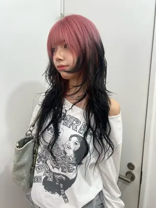 ロング 💥ウルフカット デザインあんな💥のヘアスタイル