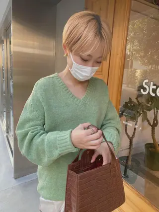 ショート カラー ヘアアレンジ stand所属・ニュアンスヘア🌔 nanakoのヘアスタイル