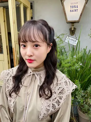 ロング ヘアアレンジ KURIA‪‪*⋆ஐ ブリーチ/韓国ヘアのヘアスタイル