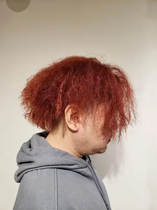 ショート パーマ カラー メンズ 高橋 英彦のヘアスタイル