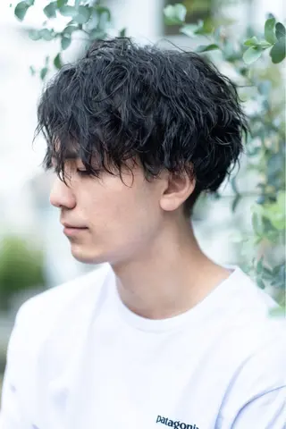 ミディアム 原 康之のヘアスタイル