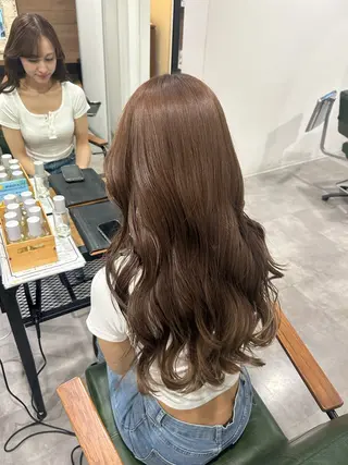 ロング 平尾/艶カラー/ アッシュ系/中川誠大のヘアスタイル