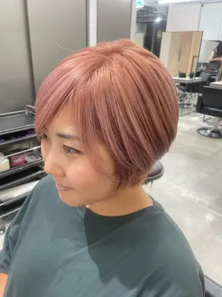 ショート カラー 透明感カラー✨艶髪 制作🌱山根あゆみのヘアスタイル