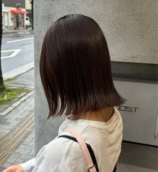 ショート カラー ボブ/可愛いスタイル ⠀ゆらのヘアスタイル