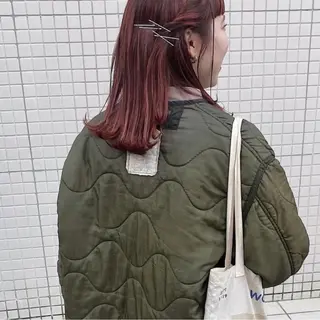 ミディアム カラー デザインカラー🥂 YUKAのヘアスタイル