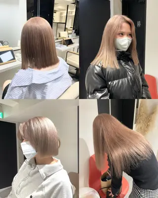 ロング カラー fuka/梅田/ ミルクティーベージュのヘアスタイル